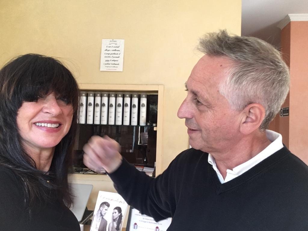 Graziano Mattarollo al lavoro in salone